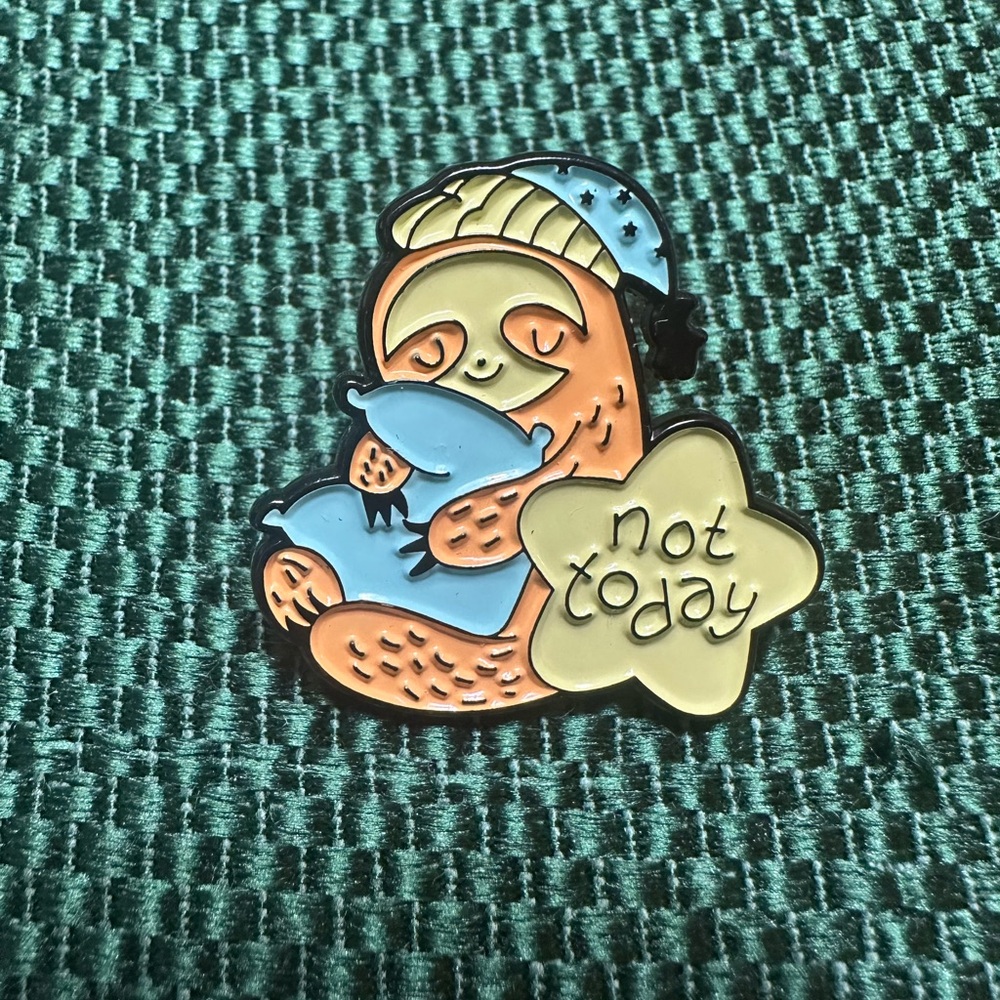 Sleepy Sloth Enamel Pin